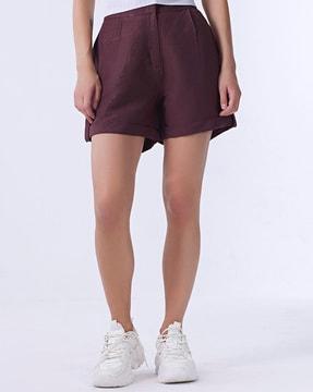 women regular fit shorts