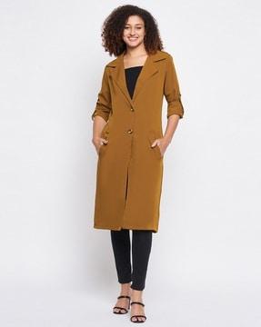 women regular fit shrug with welt pockets