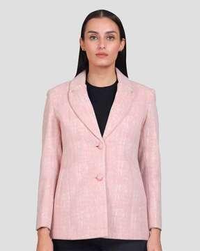 women regular fit single-breasted coat