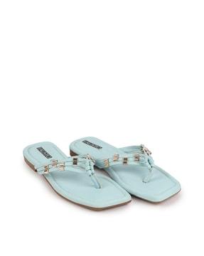 women regular fit slip-on flat sandals