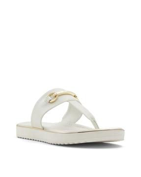 women regular fit slip-on flat sandals