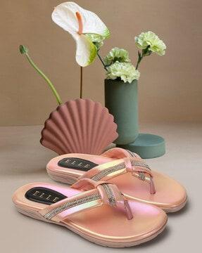 women regular fit slip-on flat sandals