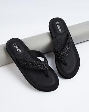 women regular fit slip-on flip-flops