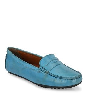 women regular fit slip-on mocassins