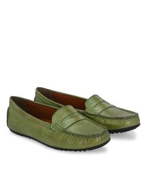 women regular fit slip-on mocassins