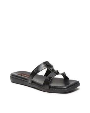 women regular fit slip-on with flat sandals