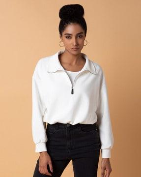 women regular fit spread-collar top