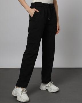 women regular fit straight track pants