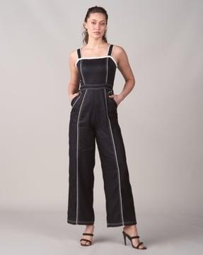 women regular fit striped jumpsuit