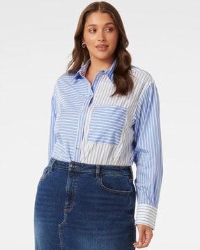 women regular fit striped shirt