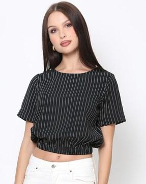 women regular fit striped top