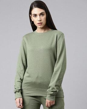 women regular fit sweatshirt with full sleeves