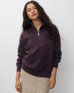 women regular fit sweatshirt with full sleeves