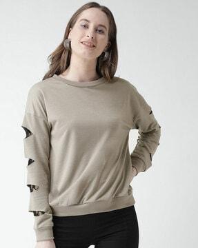 women regular fit sweatshirt