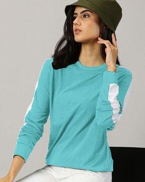 women regular fit t-shirt with full sleeves