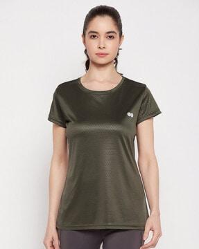 women regular fit t-shirt with round neck