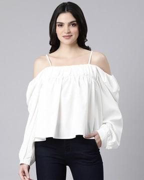 women regular fit top with square neck