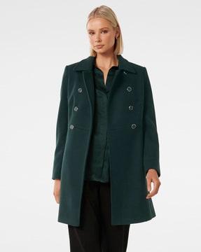 women regular fit trench coat