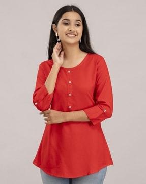 women regular fit tunic