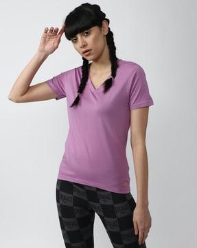 women regular fit v-neck t-shirt