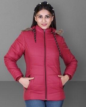 women regular fit zip-front bomber jacket