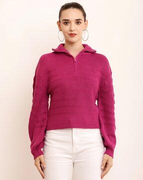 women regular fit zip-front sweatshirt