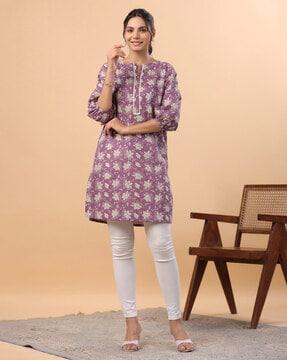 women regular floral print tunic