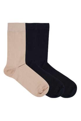women regular length cotton socks - pack of 3 - multi