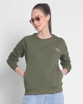 women reguler fit round-neck sweatshirt