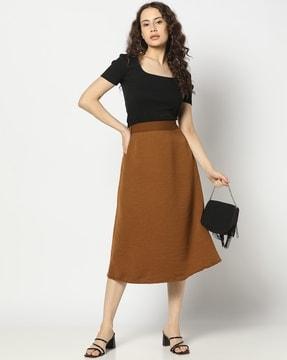 women relaxed fit a-line skirt