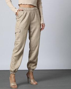 women relaxed fit cargo joggers