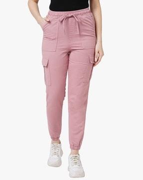 women relaxed fit cargo joggers