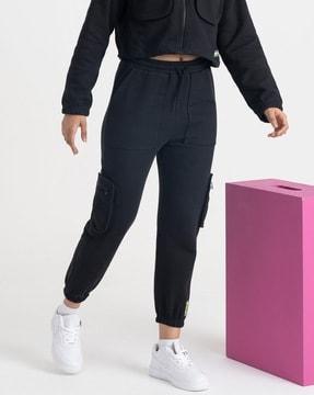 women relaxed fit cargo joggers