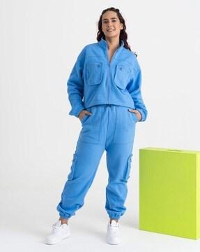 women relaxed fit cargo joggers