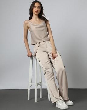 women relaxed fit cargo pants