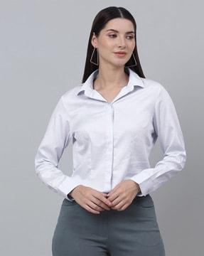 women relaxed fit cotton shirt