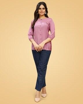 women relaxed fit cotton shirt