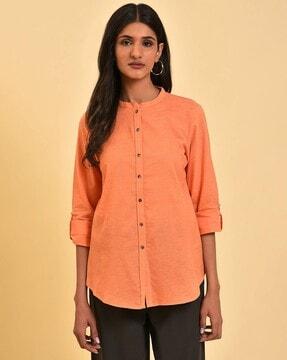 women relaxed fit cotton shirt