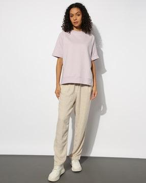 women relaxed fit crew-neck t-shirt