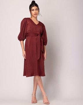 women relaxed fit fit & flare dress