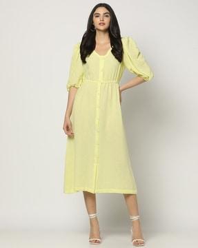 women relaxed fit fit & flare dress