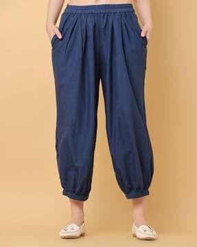 women relaxed fit flared trousers