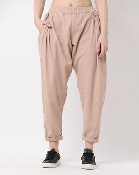 women relaxed fit flared trousers