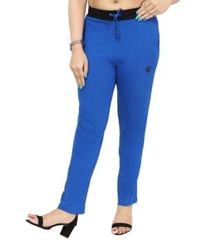 women relaxed fit flat-front pants