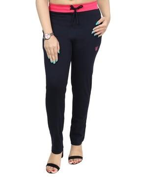 women relaxed fit flat-front pants