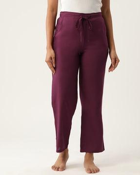 women relaxed fit flat-front trousers