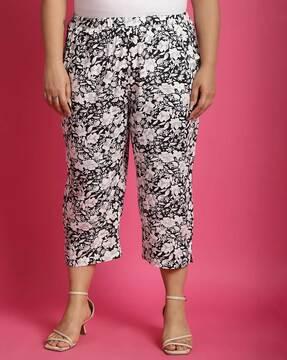 women relaxed fit floral print capris