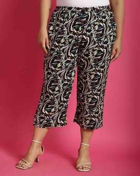 women relaxed fit floral print capris