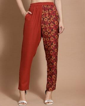 women relaxed fit floral print trouser