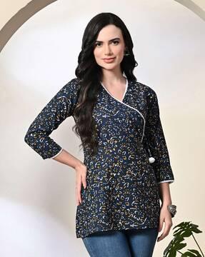 women relaxed fit floral print tunic